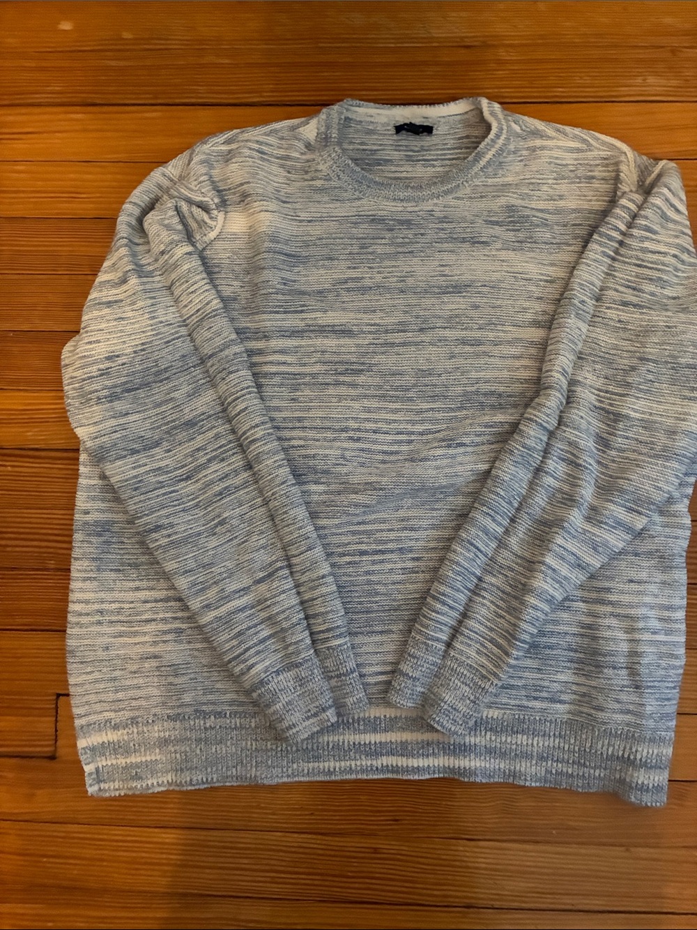 Men's Crewneck Marled Light blue Sweater
